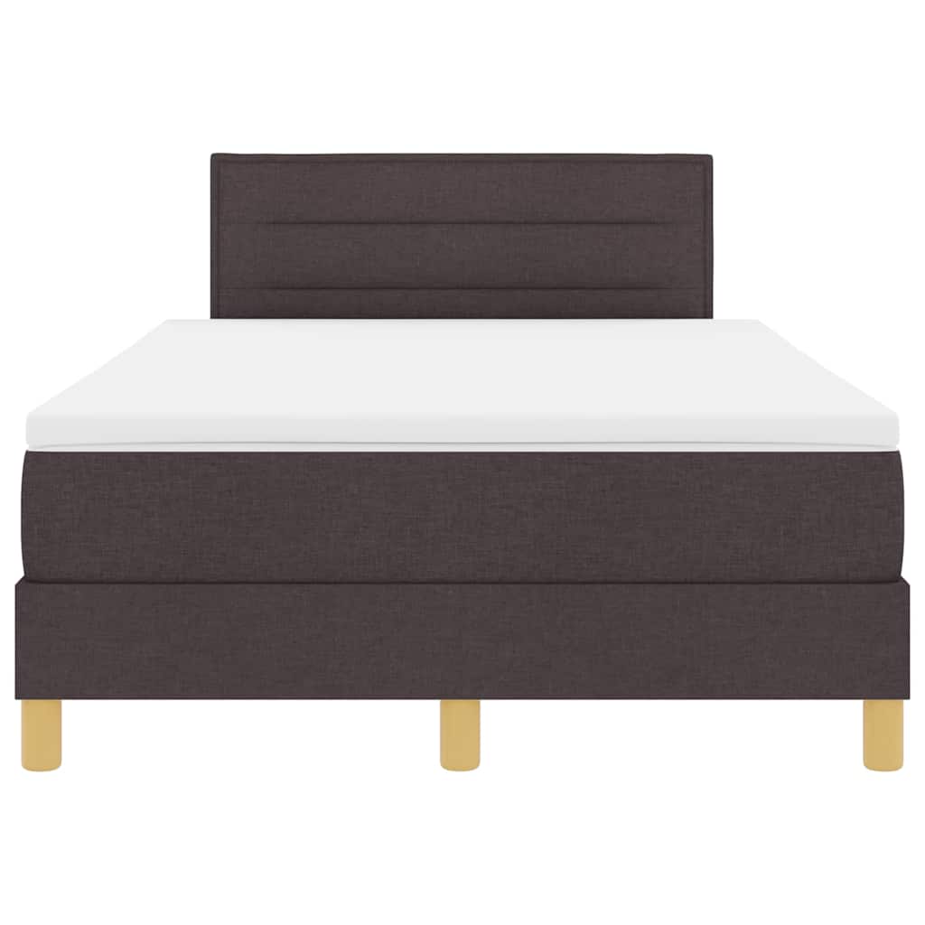 Letto a molle con cuscino Marrone Scuro 120 x 190 cm Tessuto | homemem39
