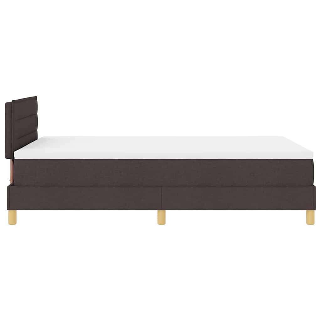 Letto a molle con cuscino Marrone Scuro 120 x 190 cm Tessuto | homemem39