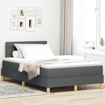 Letto box spring con materasso Grigio scuro 120 x 200 cm