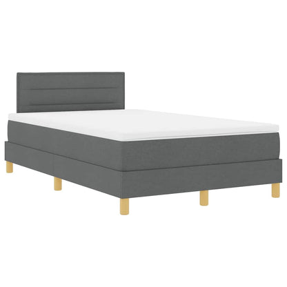 Letto box spring con materasso Grigio scuro 120 x 200 cm
