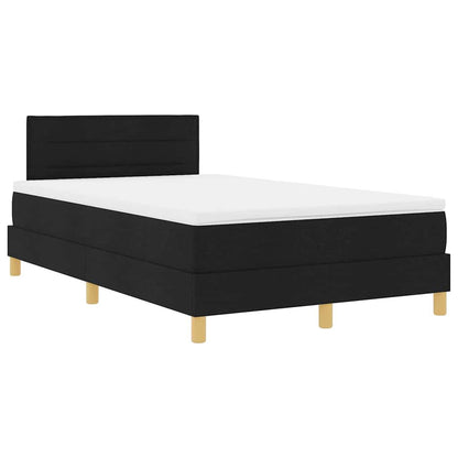 Letto box spring con materasso Nero 120 x 200 cm Tessuto - homemem39