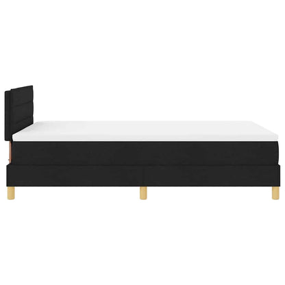 Letto box spring con materasso Nero 120 x 200 cm Tessuto - homemem39