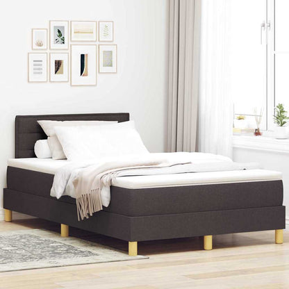 Letto a molle con cuscino Marrone Scuro 120 x 200 cm Tessuto | homemem39