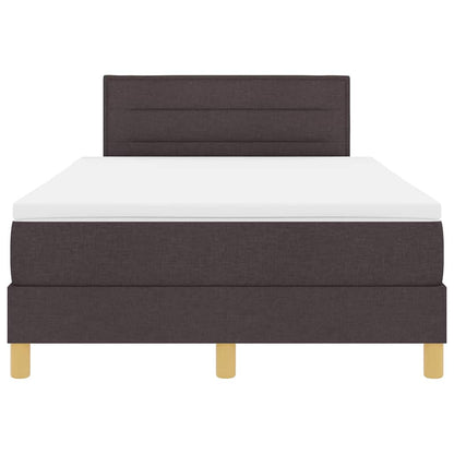 Letto a molle con cuscino Marrone Scuro 120 x 200 cm Tessuto | homemem39
