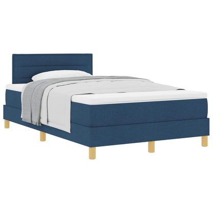 Letto a molle con cuscino con testiera Blu 120 x 200 cm Tessuto | homemem39