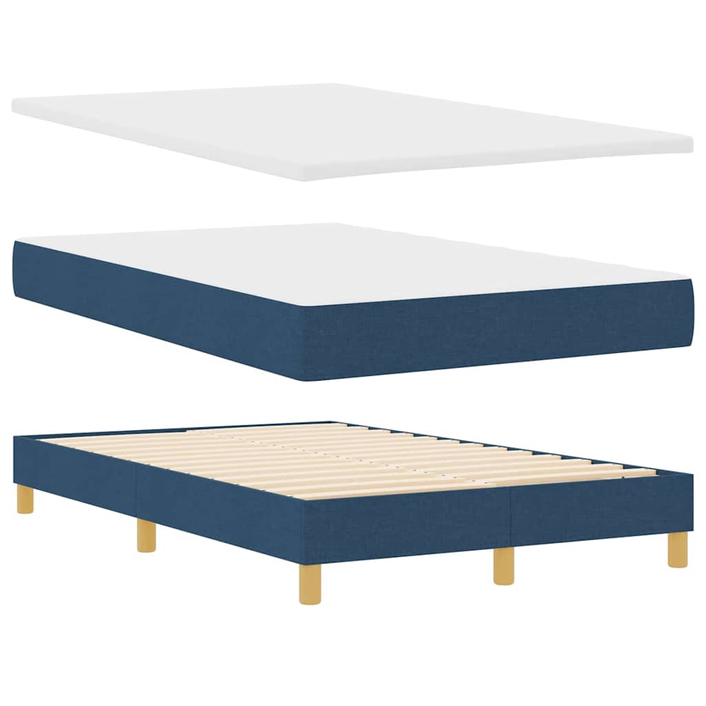 Letto a molle con cuscino con testiera Blu 120 x 200 cm Tessuto | homemem39