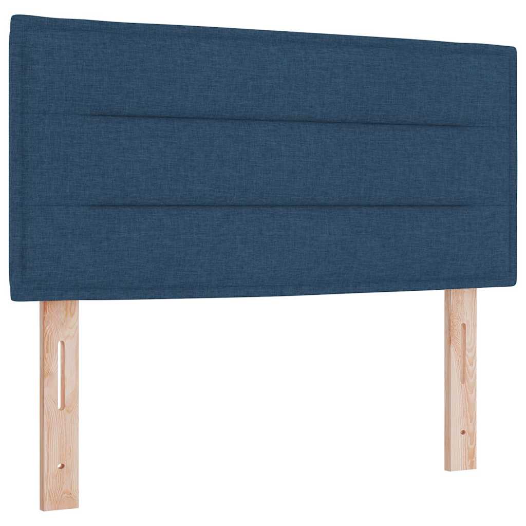 Letto a molle con cuscino con testiera Blu 120 x 200 cm Tessuto | homemem39