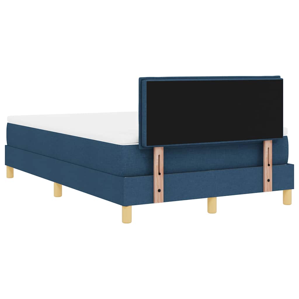 Letto a molle con cuscino con testiera Blu 120 x 200 cm Tessuto | homemem39