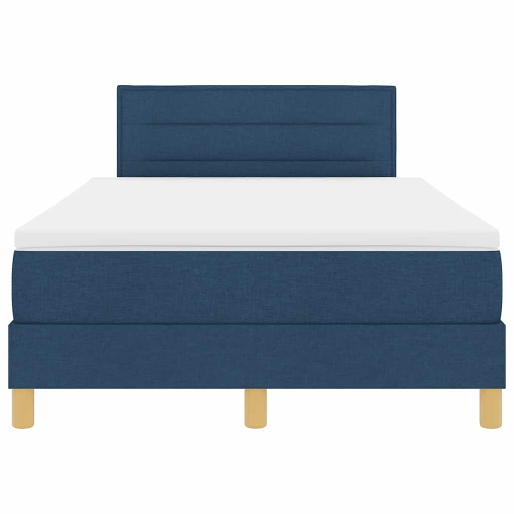 Letto a molle con cuscino con testiera Blu 120 x 200 cm Tessuto | homemem39