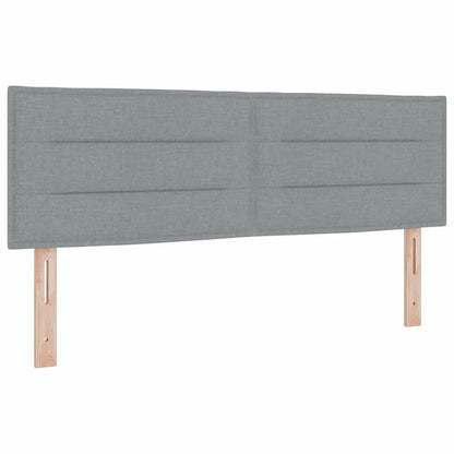Letto a molle con cuscino Grigio chiaro 140 x 190 cm Tessuto | homemem39