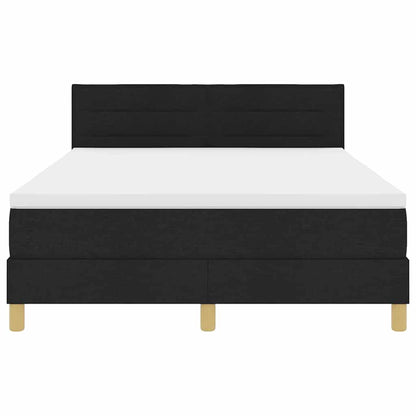 Letto a molle con cuscino Nero 140 x 190 cm Tessuto | homemem39