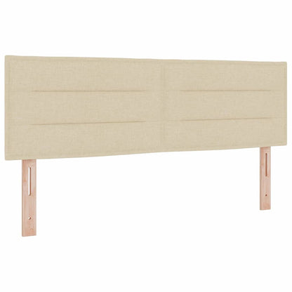 Letto a molle con cuscino Crema 140 x 190 cm Tessuto | homemem39