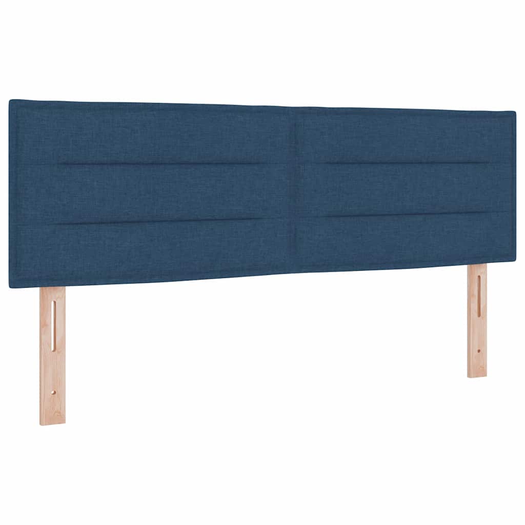 Letto a molle con cuscino con testiera Blu 140 x 190 cm Tessuto | homemem39