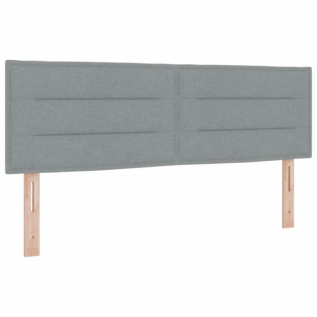 Letto a molle con cuscino Grigio chiaro 140 x 200 cm Tessuto | homemem39