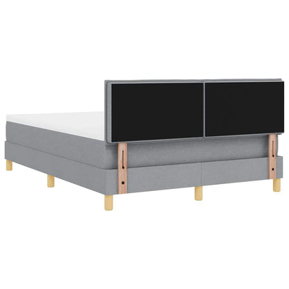 Letto a molle con cuscino Grigio chiaro 140 x 200 cm Tessuto | homemem39