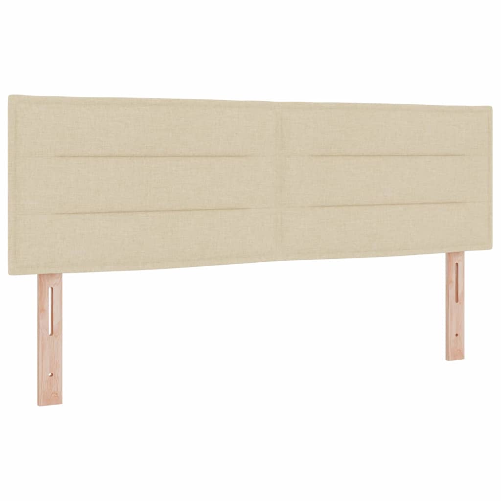 Letto a molle con cuscino Crema 140 x 200 cm Tessuto | homemem39