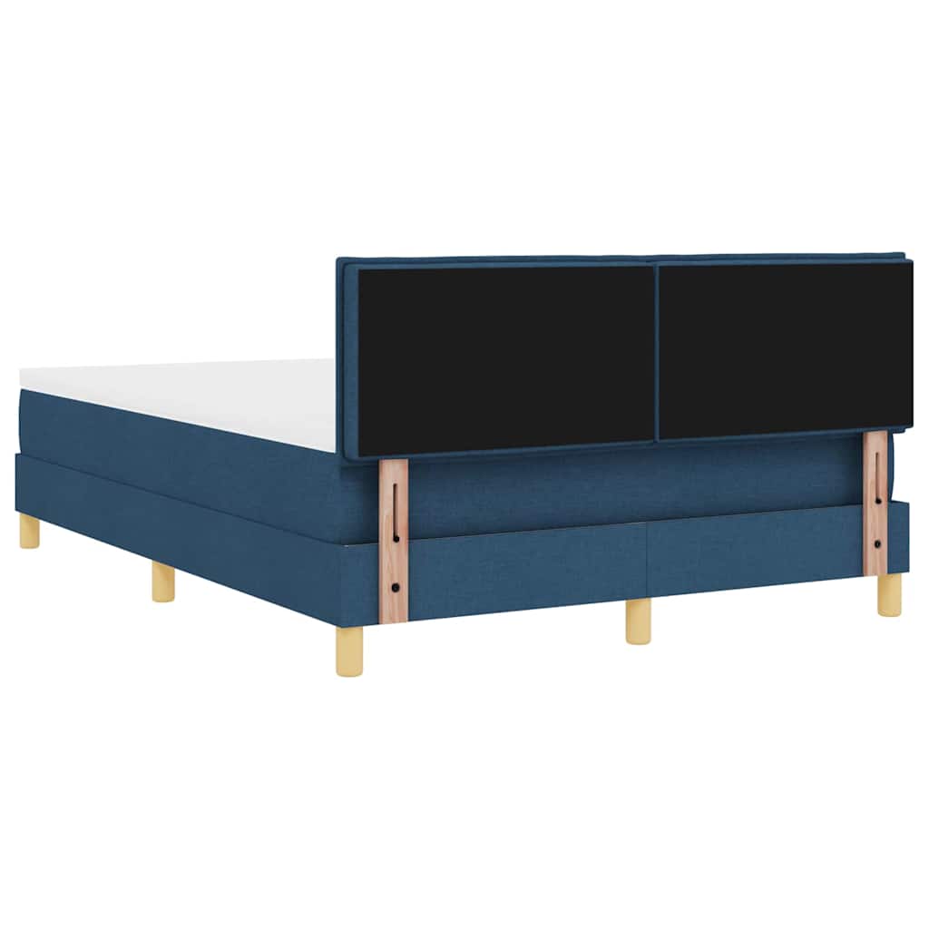 Letto a molle con cuscino con testiera Blu 140 x 200 cm Tessuto | homemem39