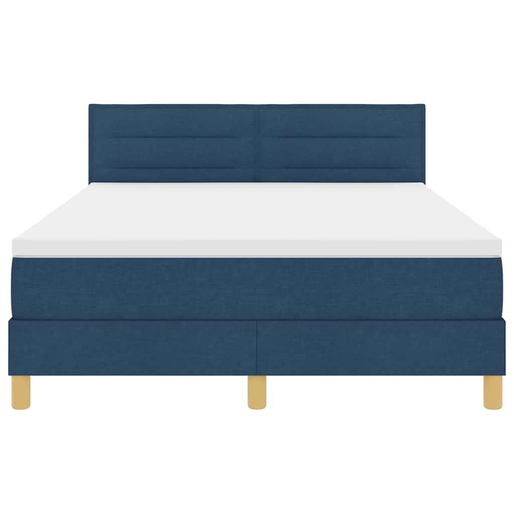 Letto a molle con cuscino con testiera Blu 140 x 200 cm Tessuto | homemem39