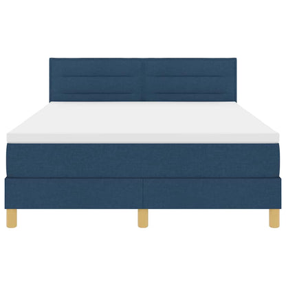 Letto a molle con cuscino con testiera Blu 140 x 200 cm Tessuto | homemem39