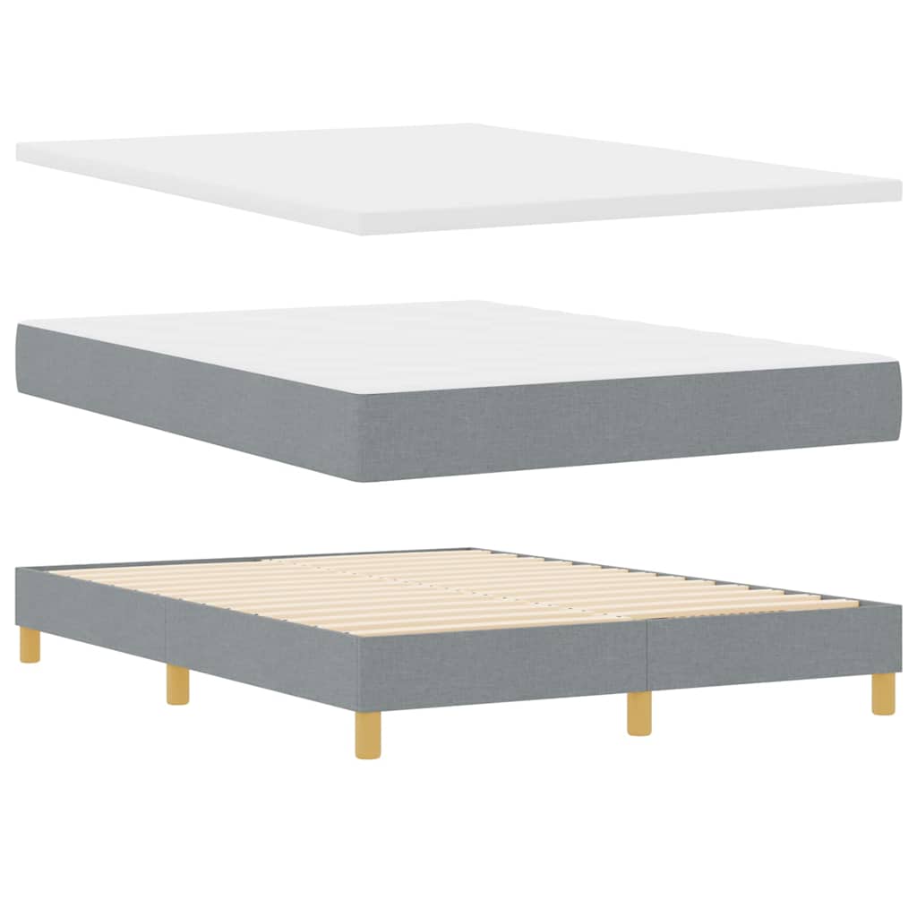 Letto a molle con cuscino Grigio chiaro 160 x 200 cm Tessuto | homemem39