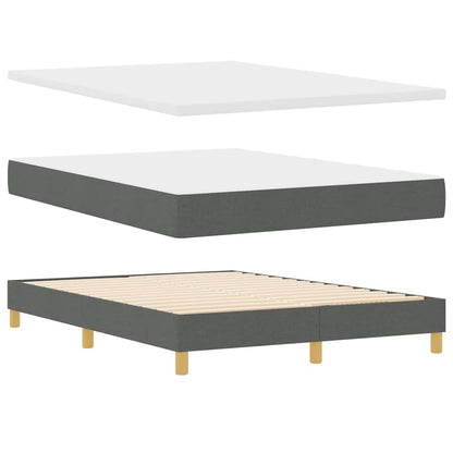 Letto a molle con cuscino Grigio scuro 160 x 200 cm Tessuto | homemem39