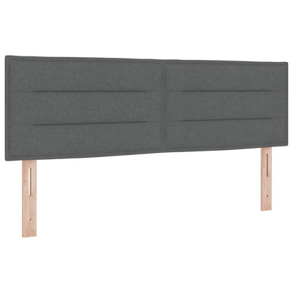 Letto a molle con cuscino Grigio scuro 160 x 200 cm Tessuto | homemem39