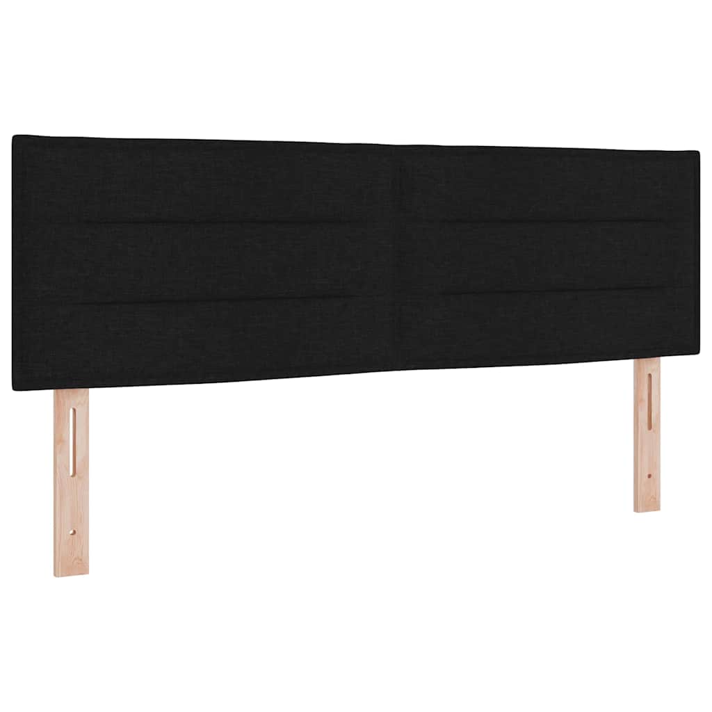 Letto a molle con cuscino Nero 160 x 200 cm Tessuto | homemem39