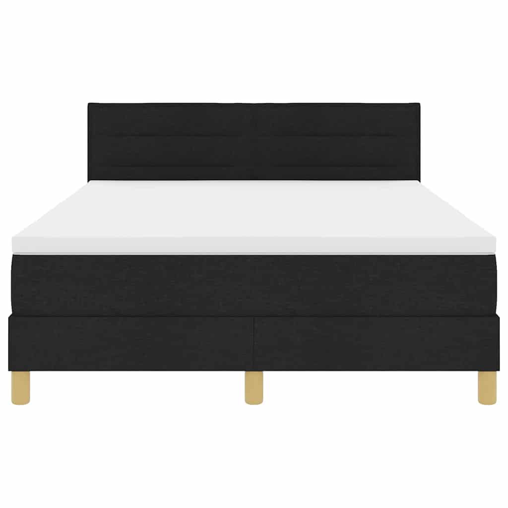 Letto a molle con cuscino Nero 160 x 200 cm Tessuto | homemem39