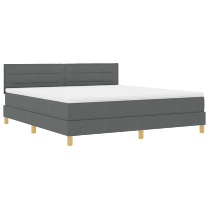 Letto a molle con cuscino Grigio scuro 180 x 200 cm Tessuto | homemem39