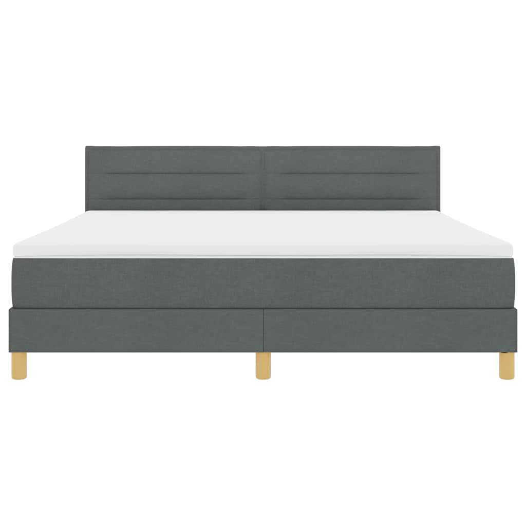 Letto a molle con cuscino Grigio scuro 180 x 200 cm Tessuto | homemem39
