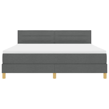 Letto a molle con cuscino Grigio scuro 180 x 200 cm Tessuto | homemem39
