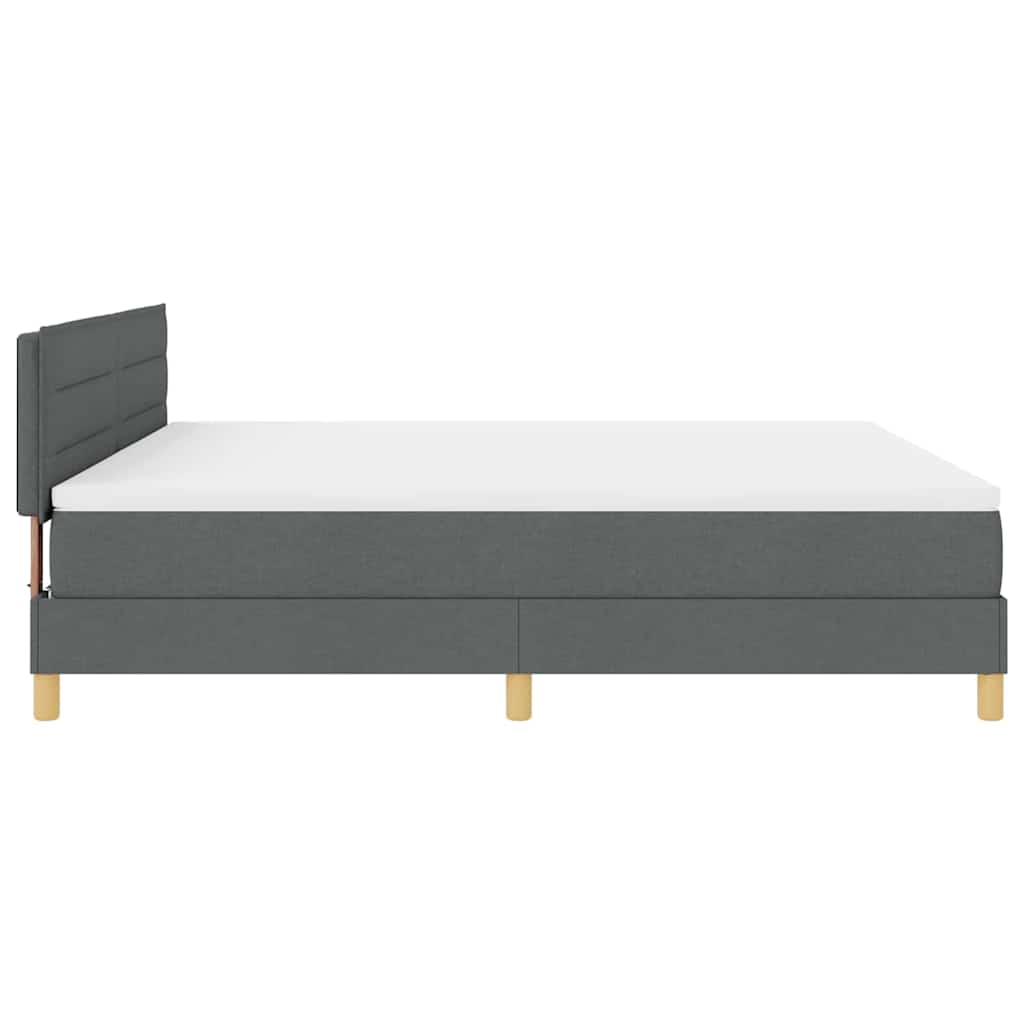 Letto a molle con cuscino Grigio scuro 180 x 200 cm Tessuto | homemem39