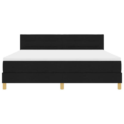 Letto a molle con cuscino Nero 180 x 200 cm Tessuto | homemem39