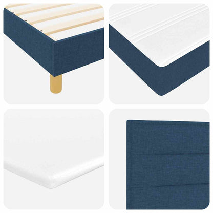 Letto a molle con cuscino con testiera Blu 180 x 200 cm Tessuto | homemem39