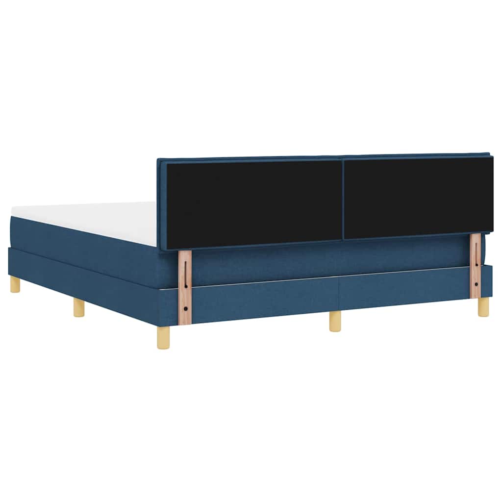 Letto a molle con cuscino con testiera Blu 180 x 200 cm Tessuto | homemem39