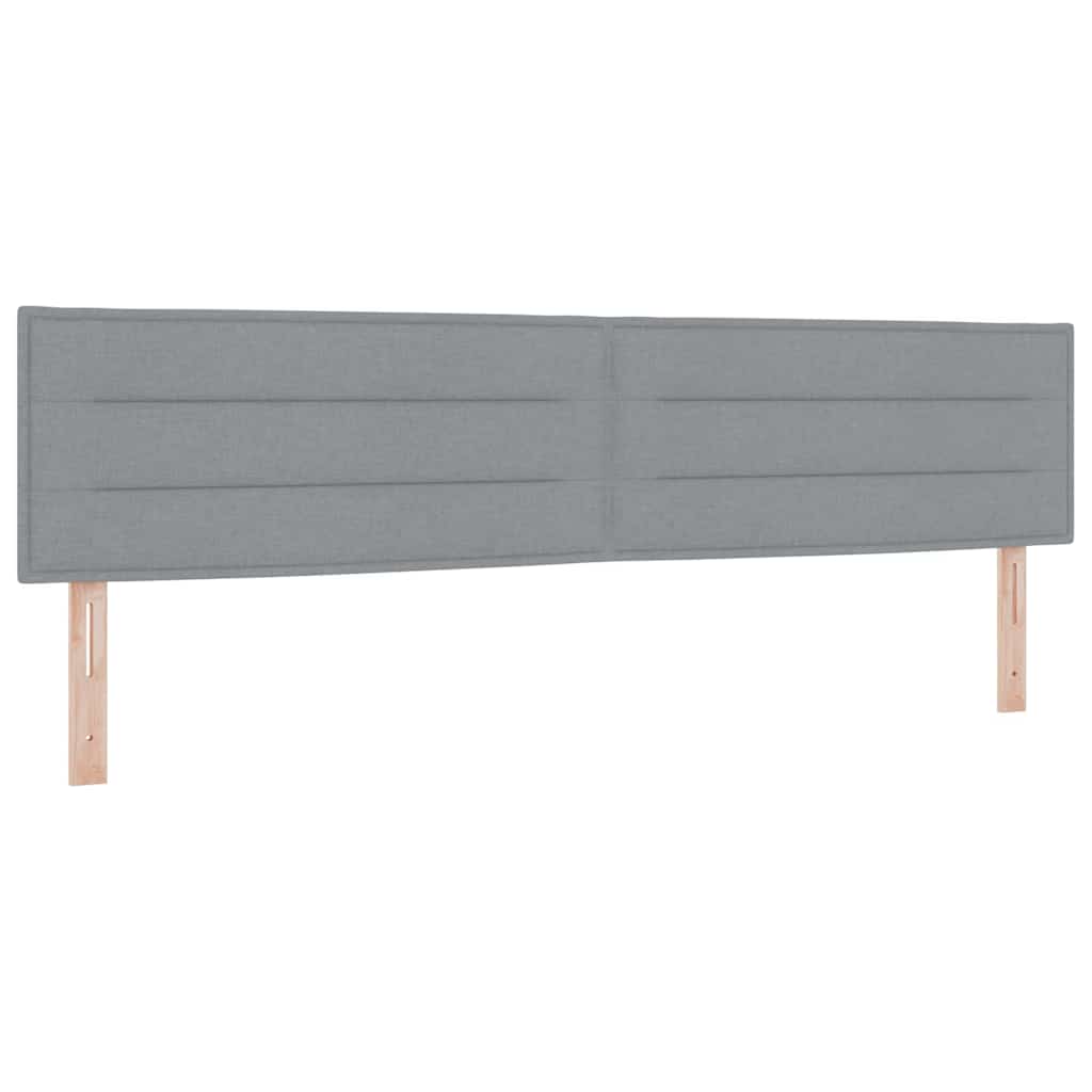 Letto a molle con cuscino Grigio chiaro 200 x 200 cm Tessuto | homemem39