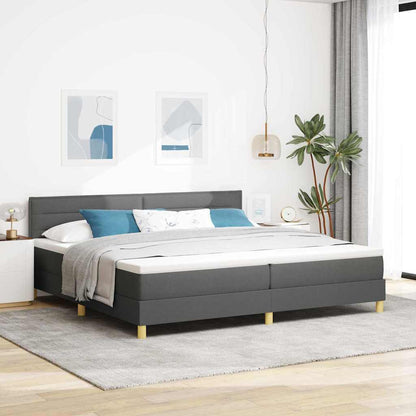 Letto box spring con materasso Grigio scuro 200 x 200 cm