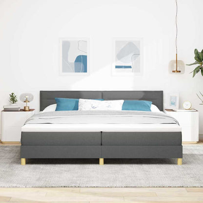 Letto box spring con materasso Grigio scuro 200 x 200 cm
