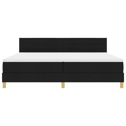Letto a molle con cuscino Nero 200 x 200 cm Tessuto | homemem39
