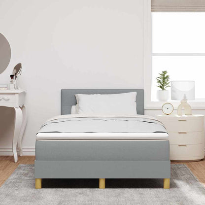 Letto box spring con materasso Grigio chiaro 120 x 190 cm