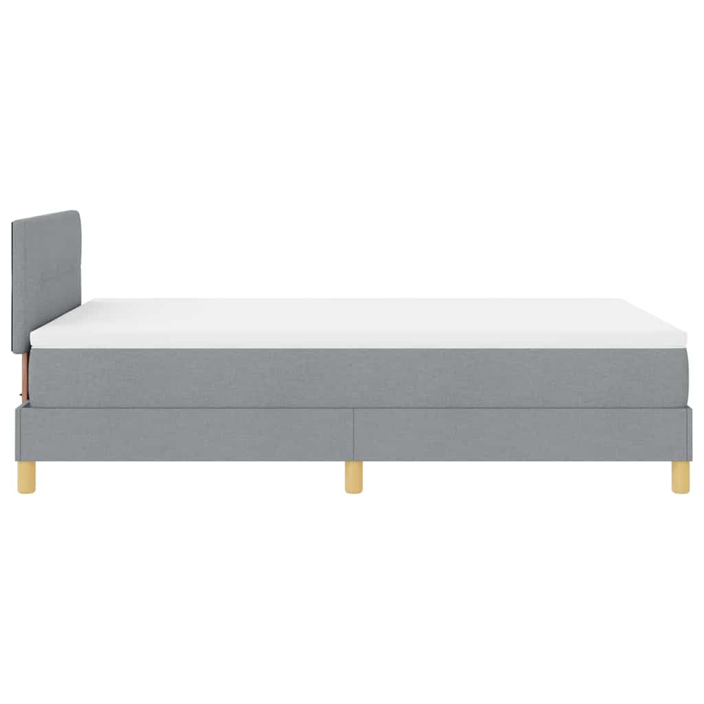 Letto box spring con materasso Grigio chiaro 120 x 190 cm