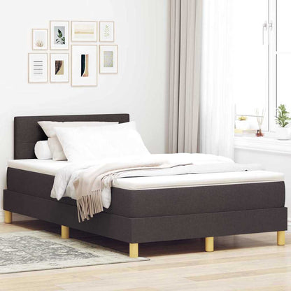 Letto a molle con cuscino Marrone Scuro 120 x 190 cm Tessuto | homemem39