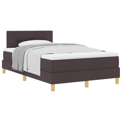 Letto a molle con cuscino Marrone Scuro 120 x 190 cm Tessuto | homemem39