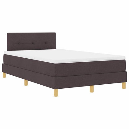 Letto a molle con cuscino Marrone Scuro 120 x 190 cm Tessuto | homemem39