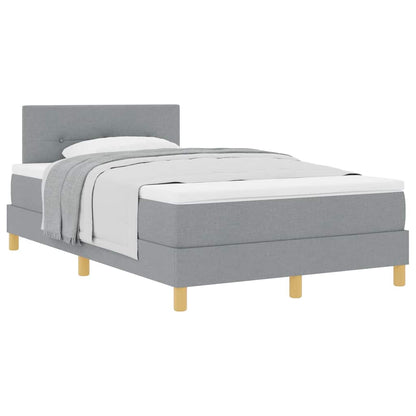 Letto box spring con materasso Grigio chiaro 120 x 200 cm