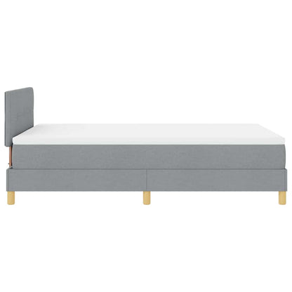 Letto box spring con materasso Grigio chiaro 120 x 200 cm