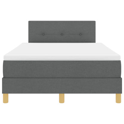 Letto a molle con materasso Grigio scuro 120 x 200 cm Tessuto