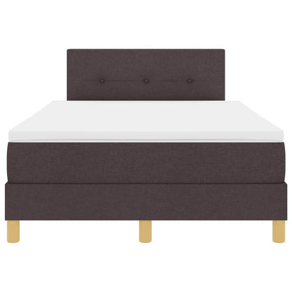 Letto box spring con materasso Marrone scuro 120 x 200 cm