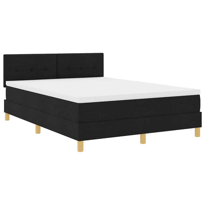 Letto a molle con cuscino Nero 160 x 200 cm Tessuto | homemem39
