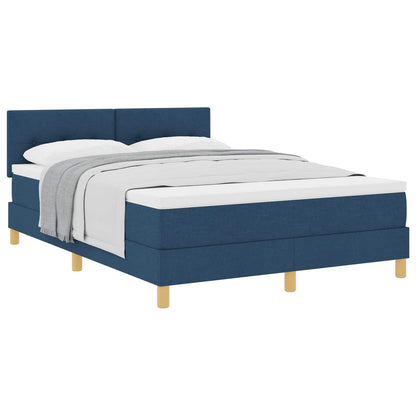 Letto a molle con cuscino con testiera Blu 160 x 200 cm Tessuto | homemem39